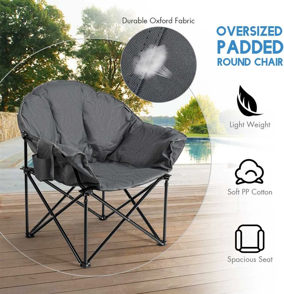 Promotions Stovyklavimo kėdė, 62x62x90 cm, Pilka