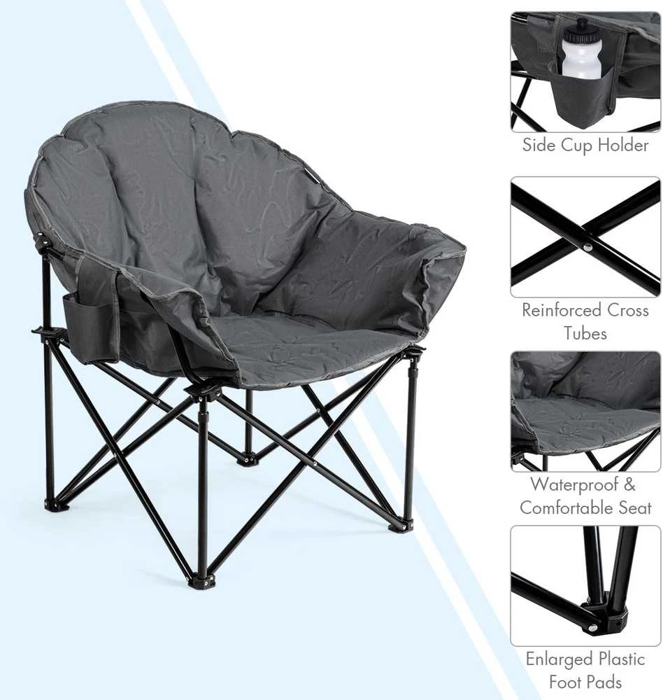 Promotions Stovyklavimo kėdė, 62x62x90 cm, Pilka
