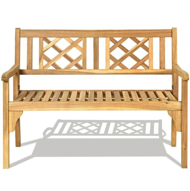 Lauko baldų komplektas Promotions Sulankstoma terasos suoliukas 120,7x55,9x90,2 cm, iš tekmedžio