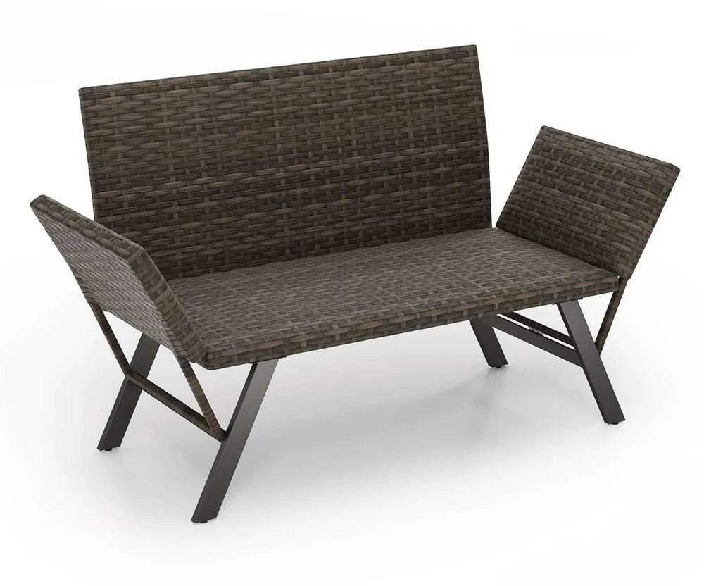 Promotions Sulankstomas terasos dvivietis fotelis, 59x178x89 cm, pilkas