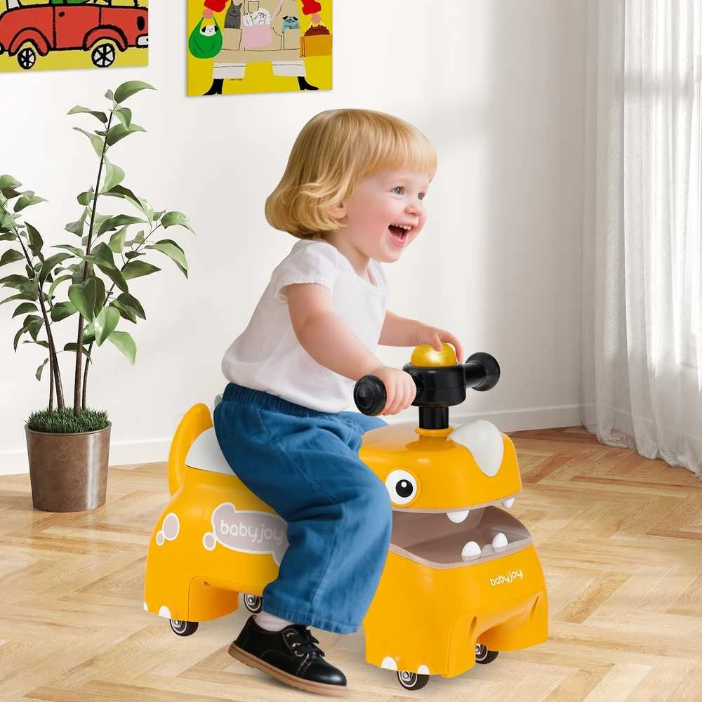 Promotions Važiuojamas žaislas, dinozauro dizainas, geltonas