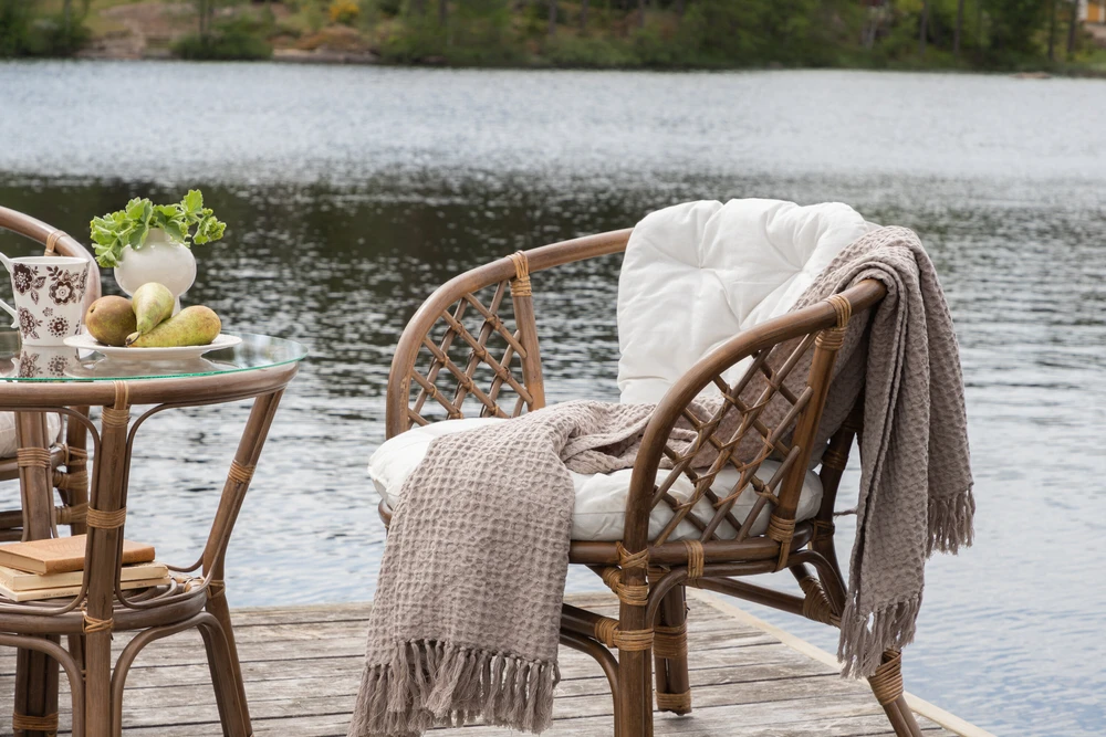 Lauko baldų komplektas Venture Design Kavinės komplektas Rotangas Šviesiai baltas