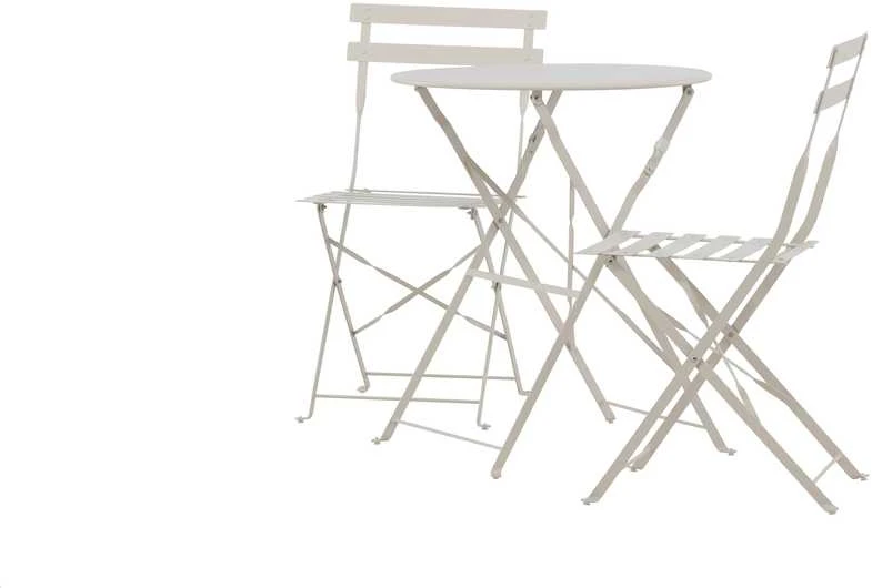 Lauko baldų komplektas Venture Design Kavinės komplektas Tao, smėlio spalvos, plienas