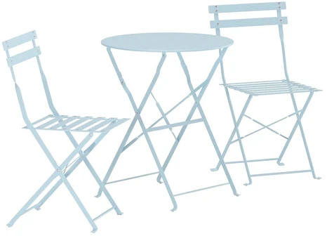 Lauko baldų komplektas Venture Design Kavinės komplektas, šviesiai mėlynas, sulankstomas