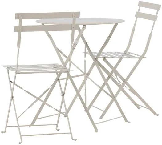 Lauko baldų komplektas Venture Design Kavinės komplektas Tao, smėlio spalvos, plienas