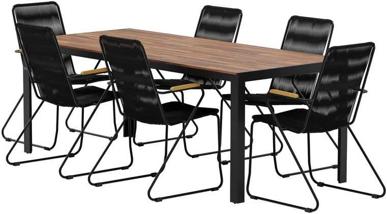 Lauko baldų komplektas Venture Design Valgomojo komplektas Bois juodas