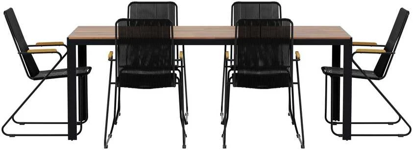 Lauko baldų komplektas Venture Design Valgomojo komplektas Bois juodas