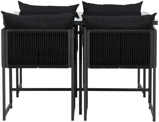 Lauko baldų komplektas Venture Design Valgomojo komplektas Noto Juodas