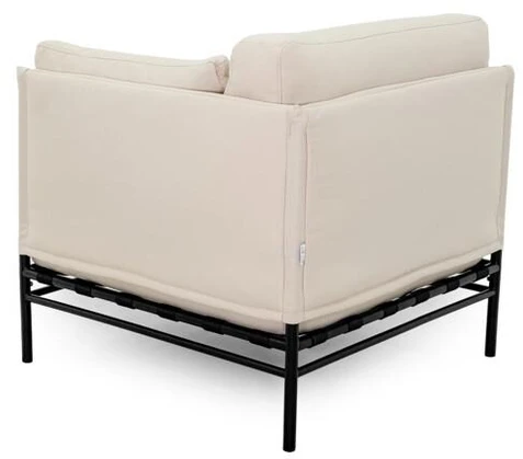 Lauko moduliniai baldai, Dandy galinis modulis, 78x78x78 cm, kreminė spalva