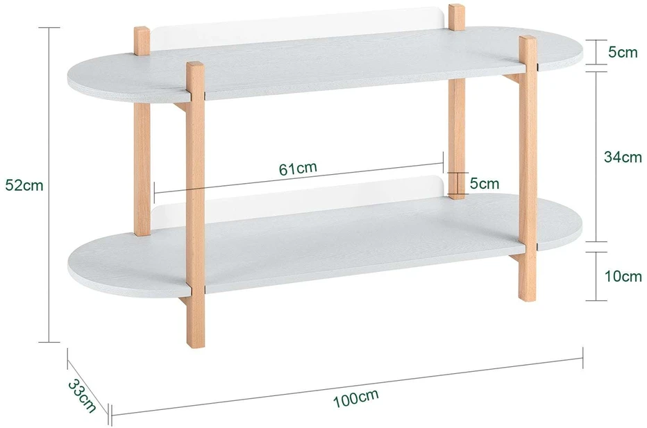Lentyna, SoBuy HSTR01-HG, 100x33x52 cm