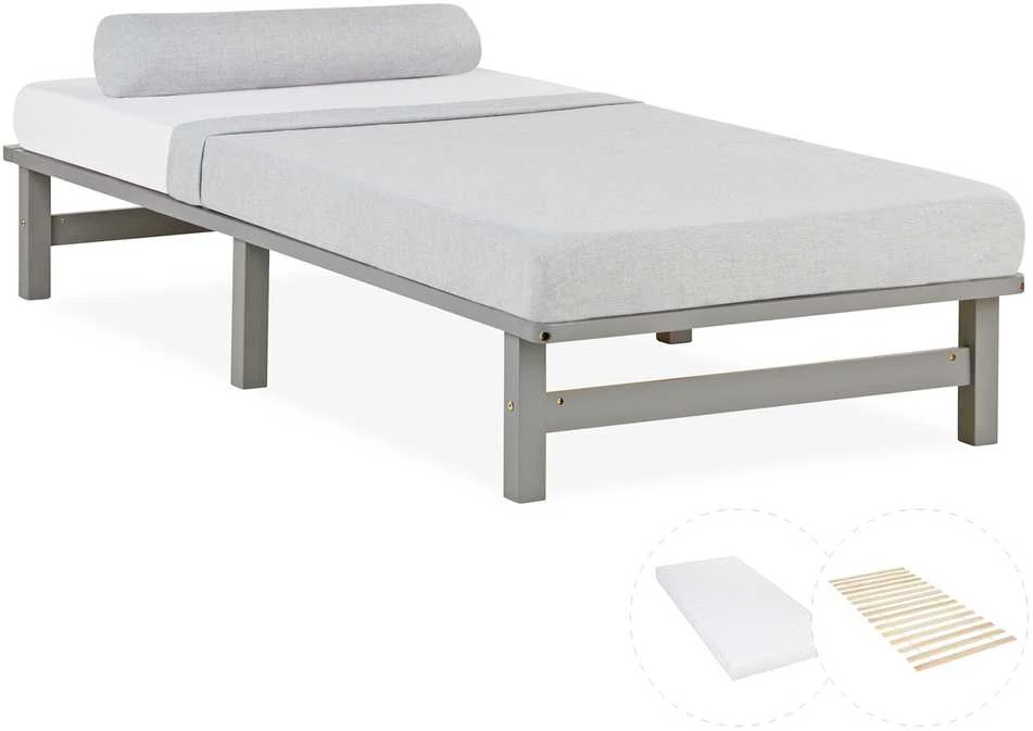 Homestyle4U Lova, 90x28x200 cm, Pilka