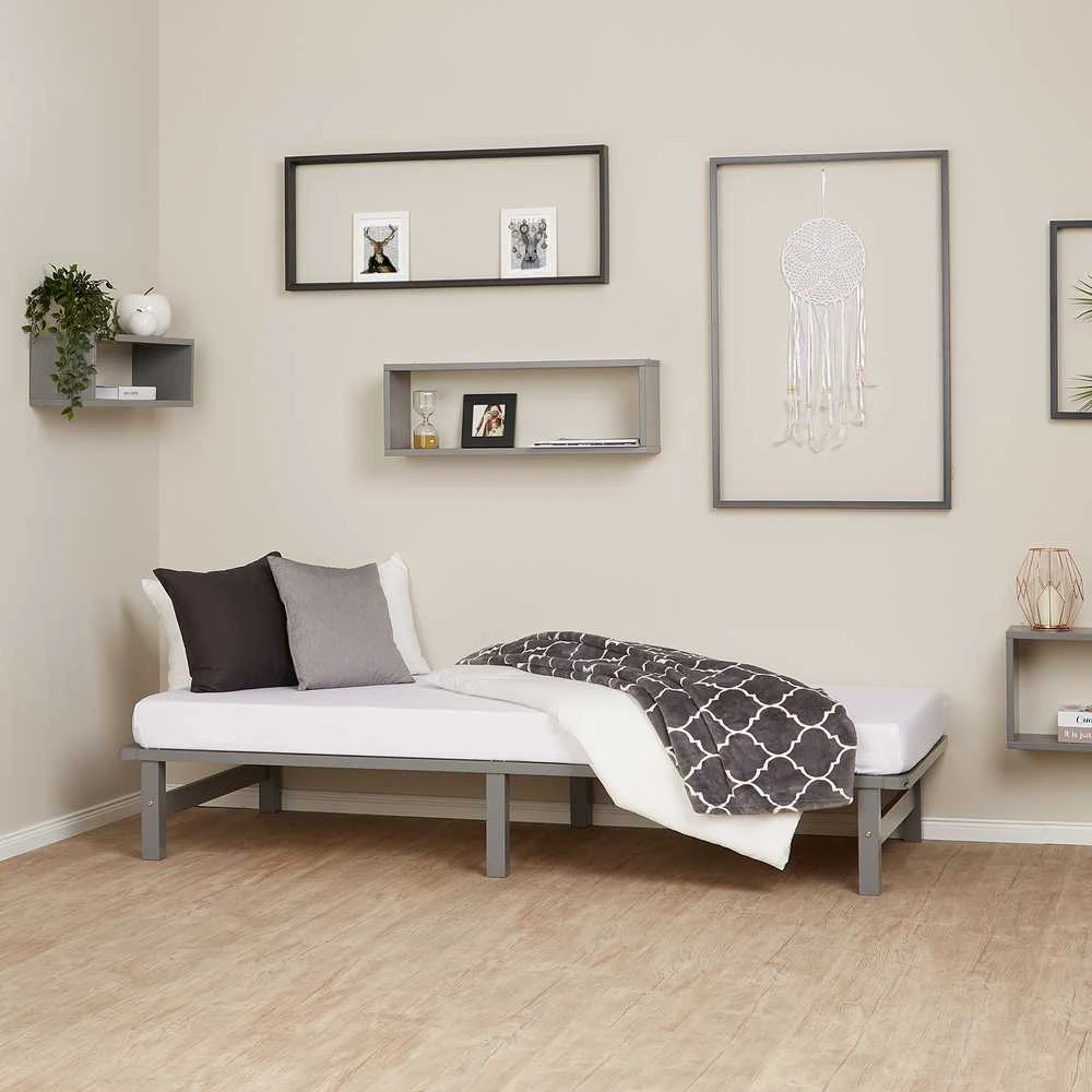 Homestyle4U Lova, 90x28x200 cm, Pilka