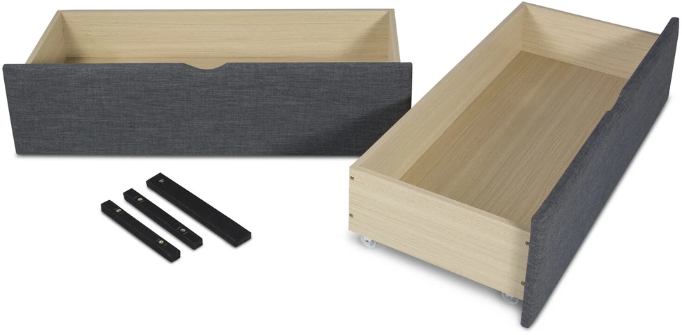Lova Homestyle4U Lovo stalčių komplektas, 99x37x26 cm, pilka
