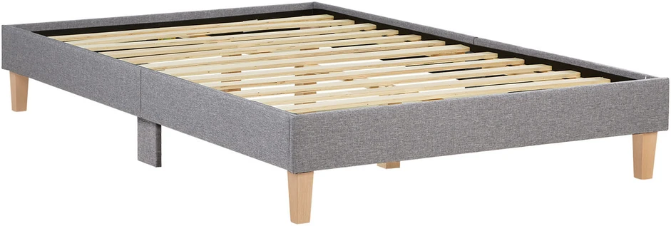 Lova Homestyle4U Lovos rėmas, aptrauktas dvigubas futonas, 124x203x29.5 cm, pilka