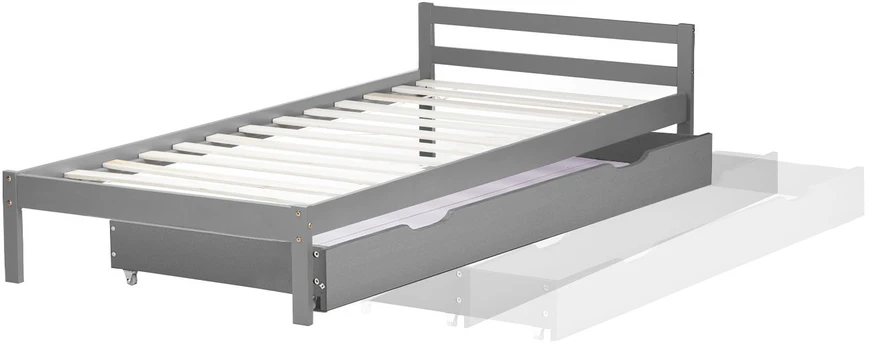 Lova Homestyle4U Lovos stalčius, 173x63x16.2 cm, pilka