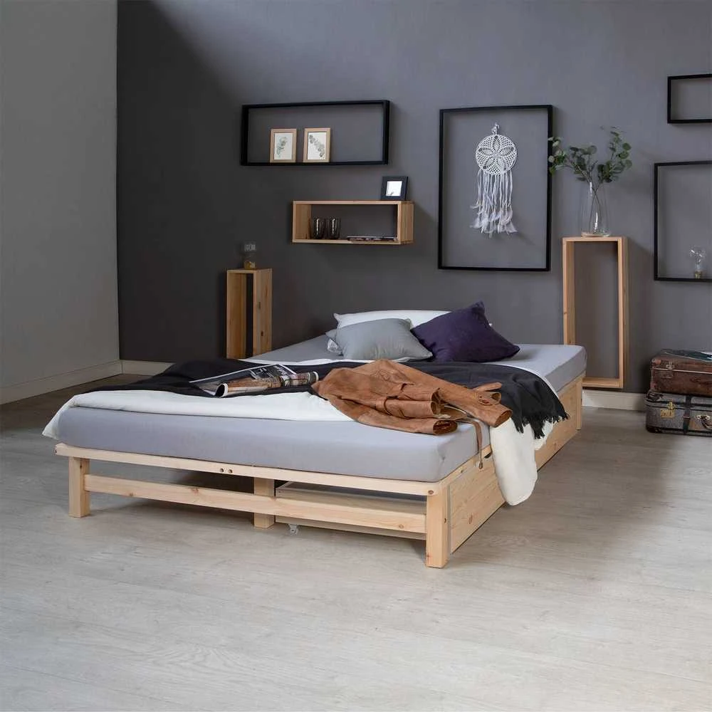 Homestyle4U Lova, 140x28x200 cm, ruda