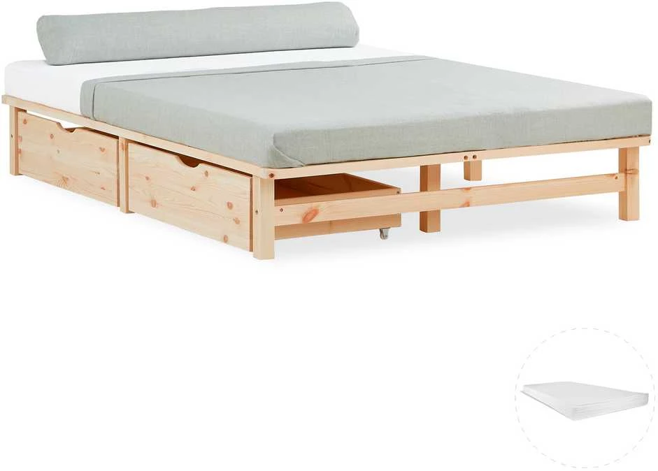 Homestyle4U Lova, 140x28x200 cm, ruda