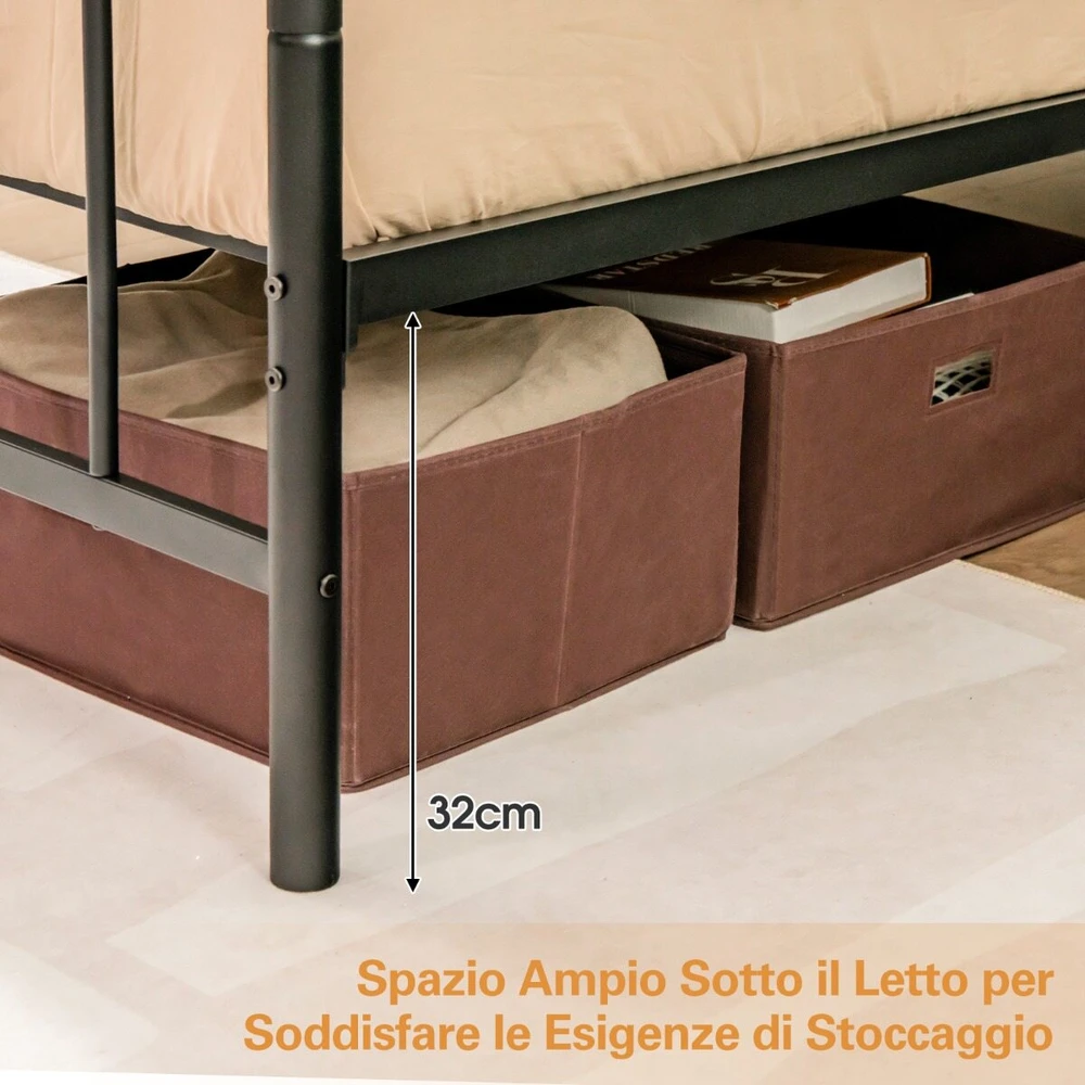 Lova Promotions Metalinis lovos rėmas 197,5x141x101 cm juodas