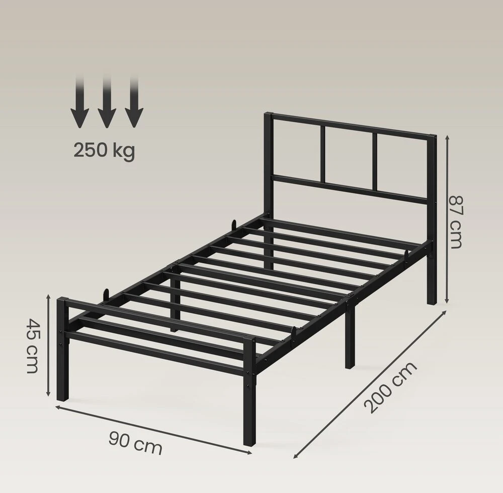 Lova Songmics Lovos rėmas 90 x 200 cm
