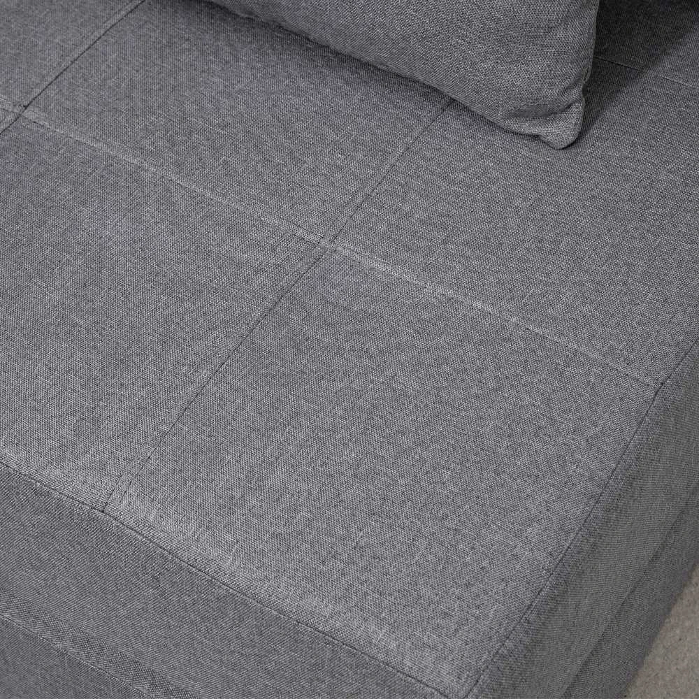 HOMCOM sulankstomas fotelis-lova, 2-in-1 išskleidžiamas fotelis su miegamąja funkcija, poilsio fotelis su pagalve, svečių lova, keliamoji galia iki 100 kg, tamsiai pilkas
