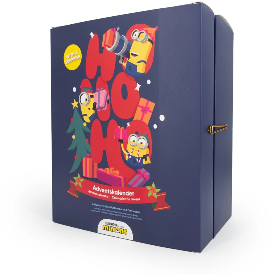 Minions Advento kalendorius su kvapnia Minionų žvake