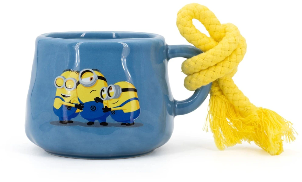 Minions Kvapnioji žvakė keraminėje puodelyje 7x11,5x9 cm mėlyna
