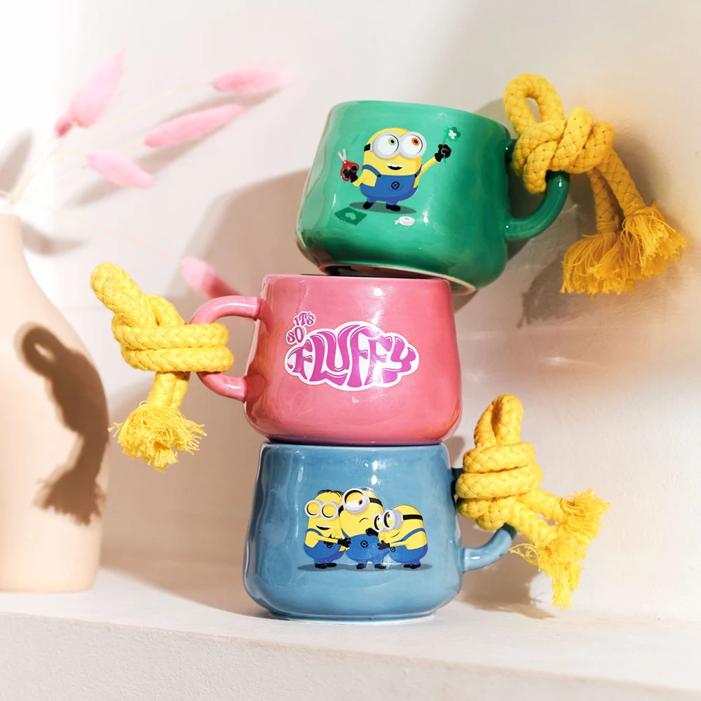 Minions Kvapnioji žvakė keraminėje puodelyje 7x11,5x9 cm mėlyna