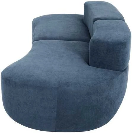 C formos sofa, 280 cm, Nua, tamsiai mėlyna