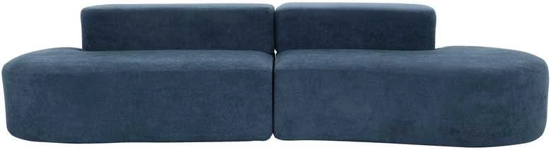 C formos sofa, 280 cm, Nua, tamsiai mėlyna