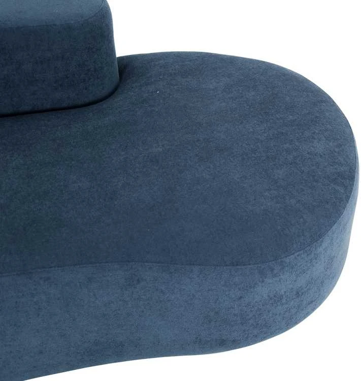 C formos sofa, 280 cm, Nua, tamsiai mėlyna