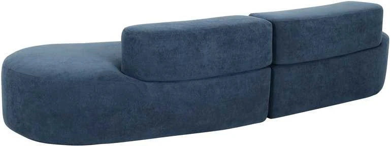 C formos sofa, 280 cm, Nua, tamsiai mėlyna