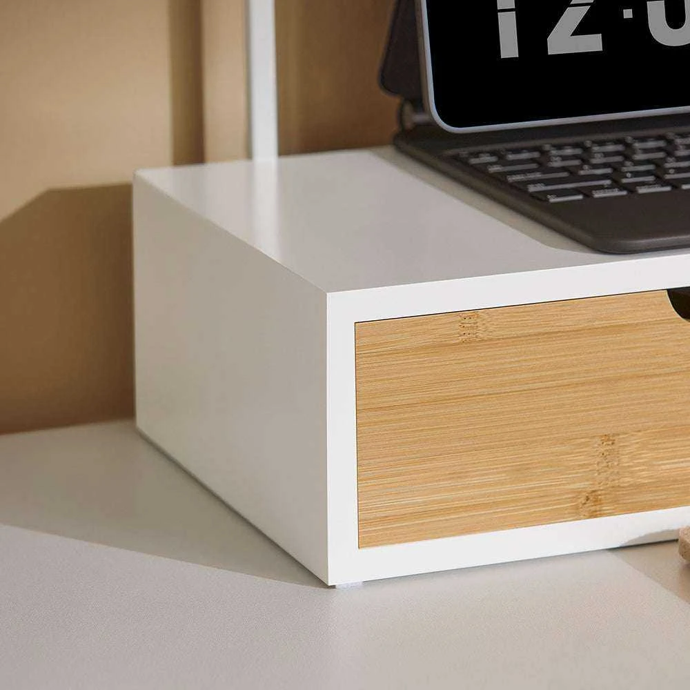 SoBuy monitoriaus stovas su 3 stalčiais BBF11-WN