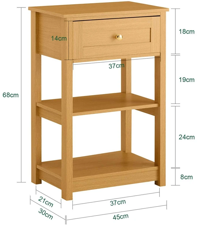 Naktinis staliukas, SoBuy FBT46-N, 45x30x68 cm