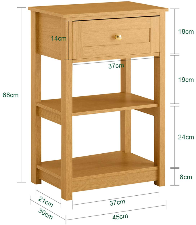 Naktinis staliukas, SoBuy FBT46-N, 45x30x68 cm