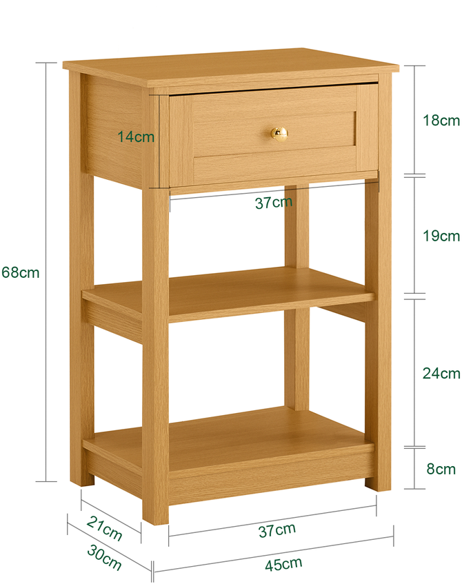 Naktinis staliukas, SoBuy FBT46-N, 45x30x68 cm