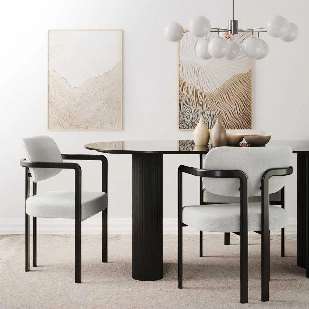 Novanook Apmušta kėdė, FLAIRE, 81x56,5x56 cm, Šviesiai pilka