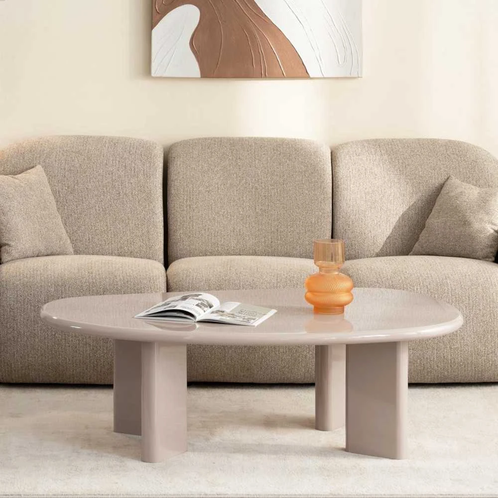 Novanook Kavos staliukas, NADIN, 42x130x80 cm, Natūralios odos spalva
