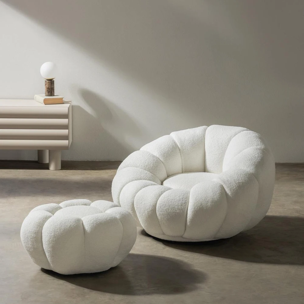 Novanook Lounge kėdė, LOEL, 66x100x100 cm, Balta
