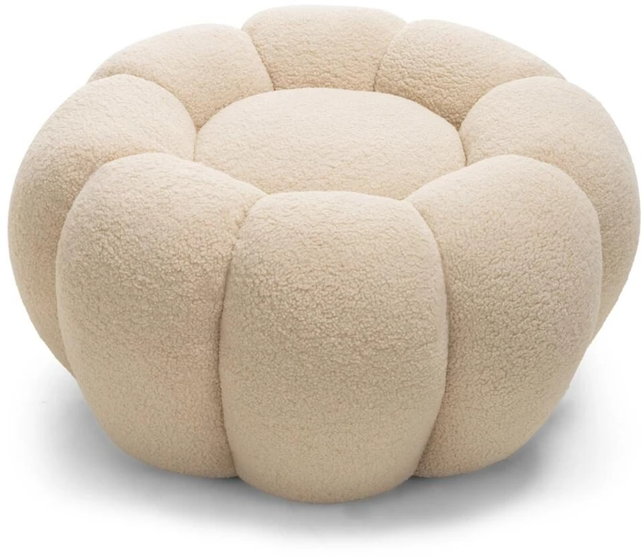 Novanook Pufas, PERLE, 61x61x31 cm, Smėlio spalvos