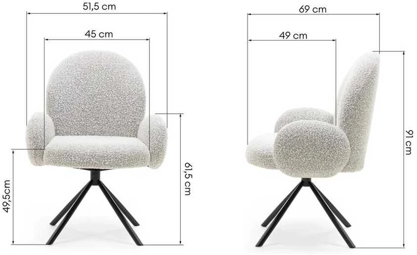 Novanook Sūpynės kėdė, FINEST, 91x51.5x69 cm, Pilka