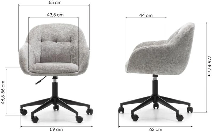 Novanook Sūpynės kėdė, WEWORK, 77.5-87x59x63 cm, Šviesiai pilka