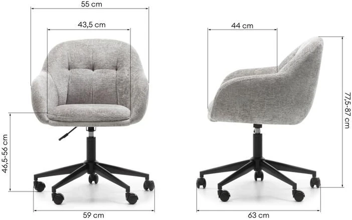 Novanook Sūpynės kėdė, WEWORK, 77.5-87x59x63 cm, Šviesiai pilka