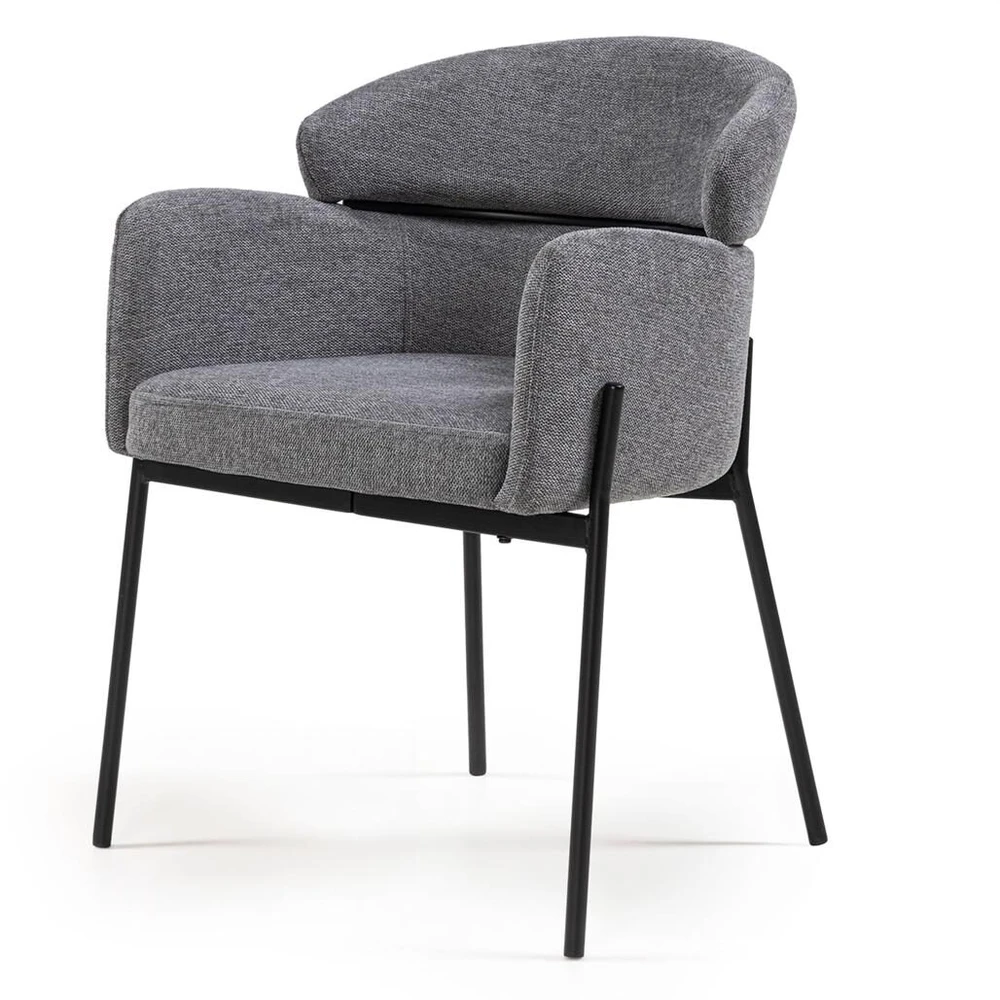 Novanook Valgomojo kėdė, MAREO, 62x62x81 cm, Tamsiai pilka