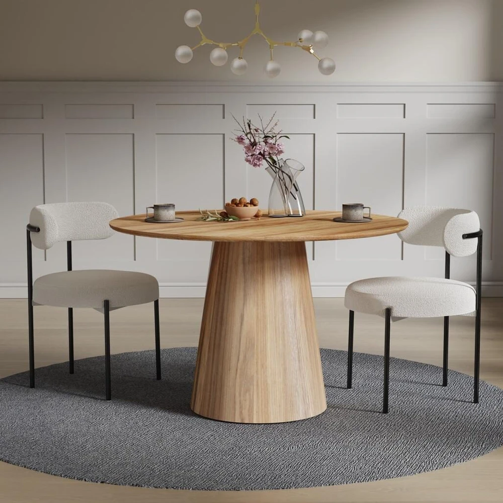 Novanook Valgomojo stalas, MARIEL, 120x120x76 cm, natūrali mediena