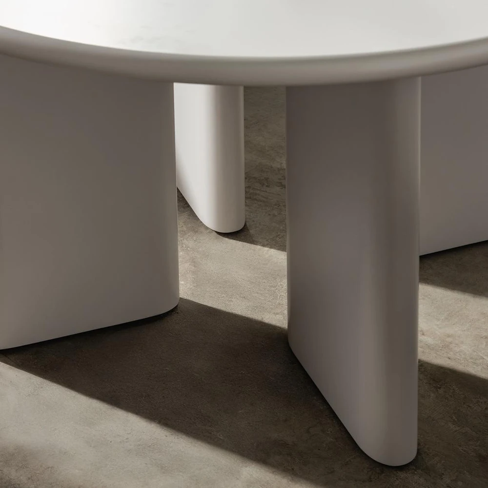 Novanook Valgomojo stalas, MOLIQ, 120x120x75 cm, smėlio pilkas