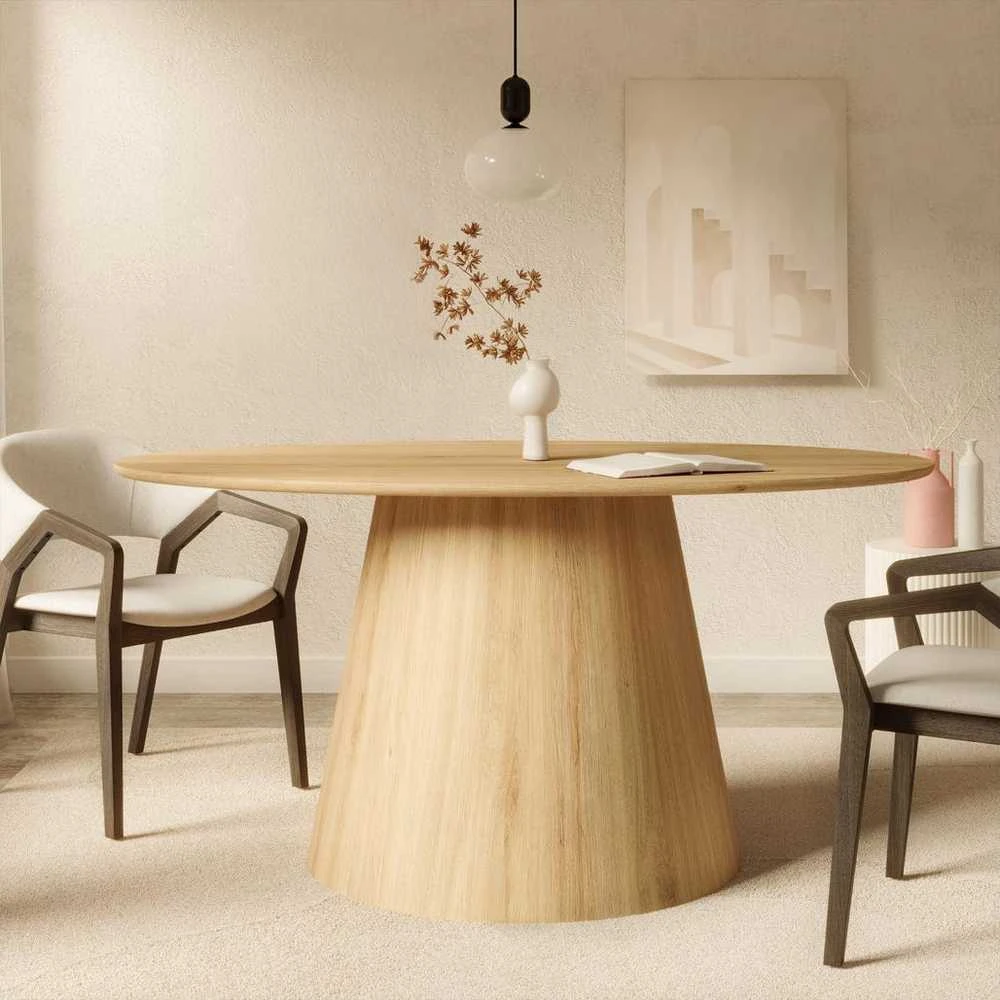 Novanook Valgomojo stalas, NOEL, 76x160x90 cm, natūrali mediena