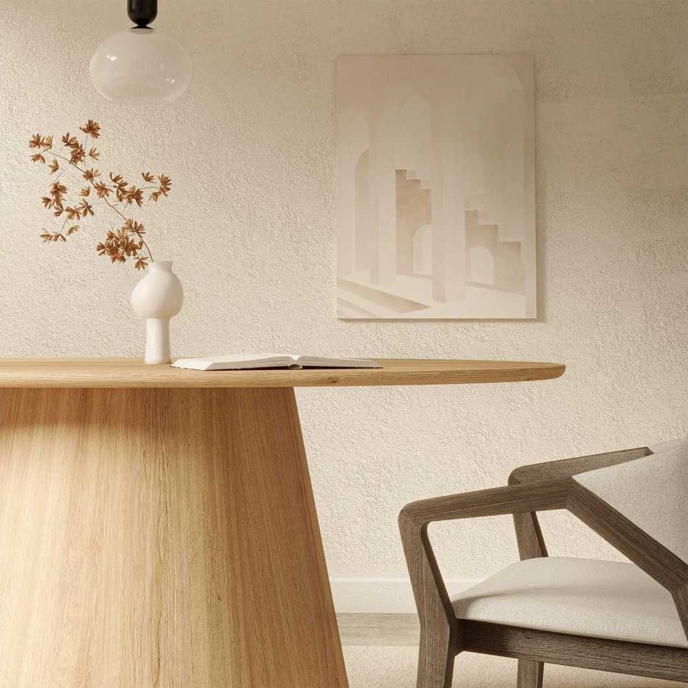 Novanook Valgomojo stalas, NOEL, 76x160x90 cm, natūrali mediena