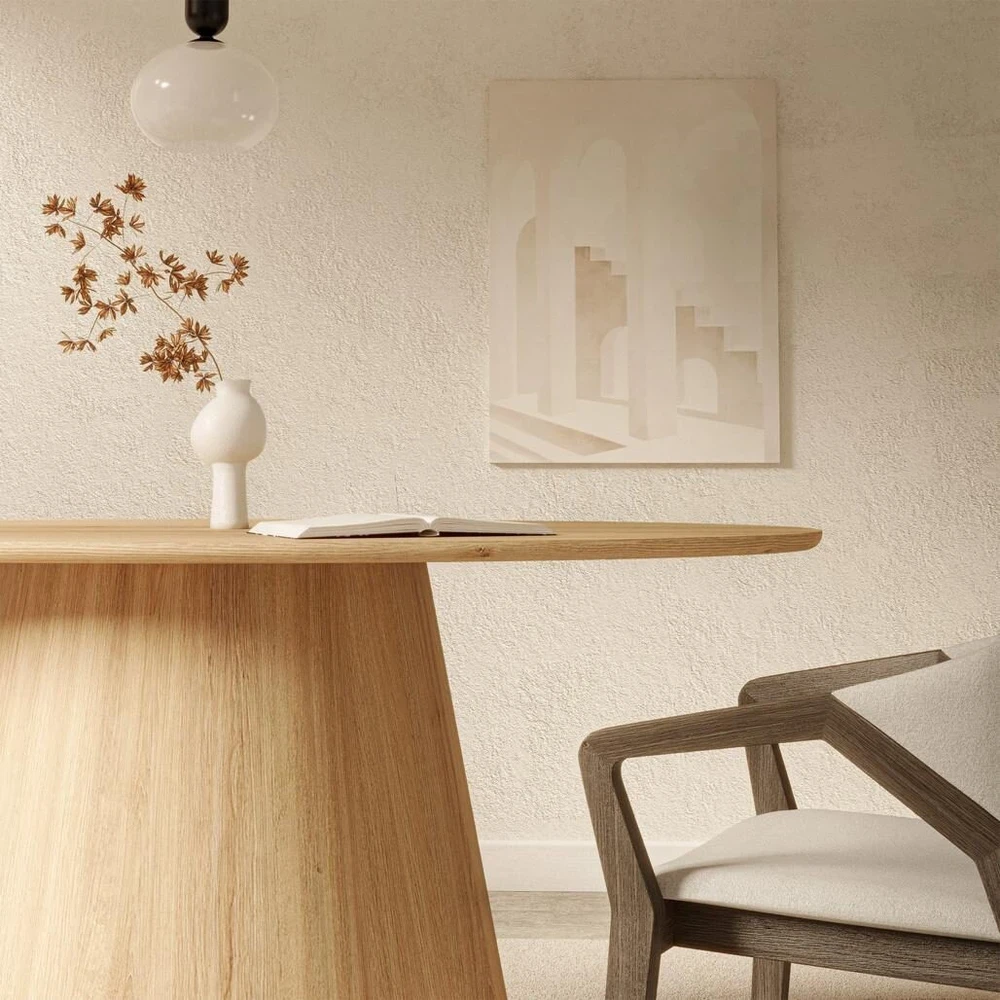 Novanook Valgomojo stalas, NOEL, 76x160x90 cm, natūrali mediena