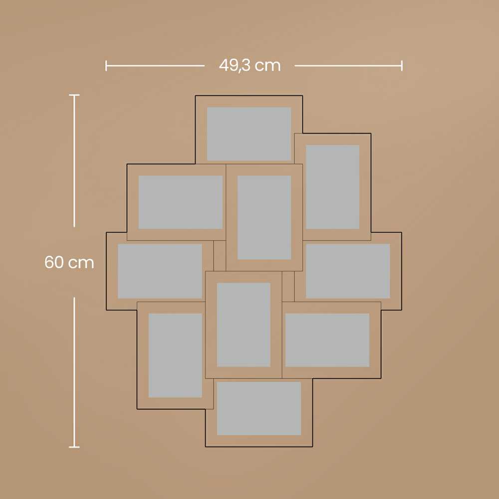 Nuotraukų rėmelis Songmics Koliažas 60 x 49.3 x 3.6 cm 10 vnt.