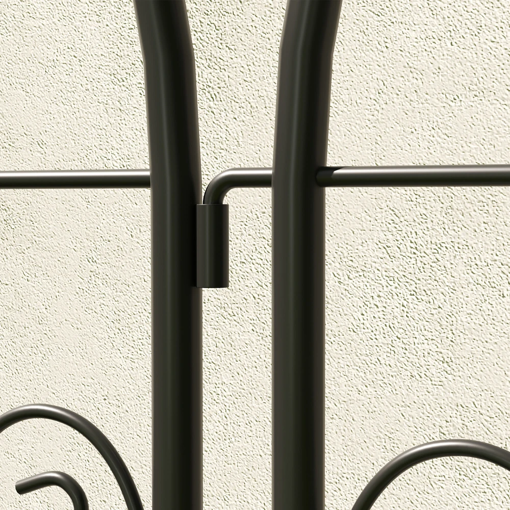 Outsunny metalinė grotelė vijokliniams augalams, 2 vnt. rinkinys, įsmeigiama, nerūdijanti, su paukščių motyvu, 50x120 cm, atrama pomidorams, gėlėms ir kambariniams augalams, juoda